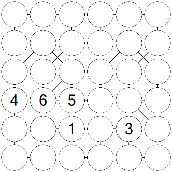 Chain Sudoku 6x6 - Difficile