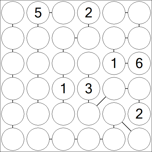 Chain Sudoku 6x6 - Difficile