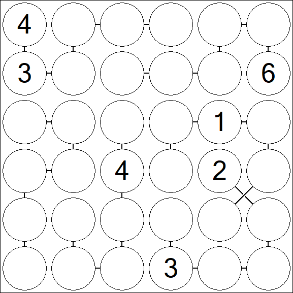 Chain Sudoku 6x6 - Difficile