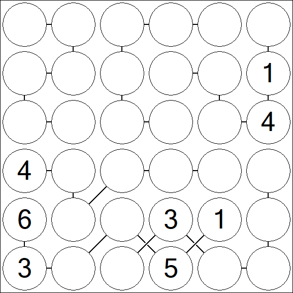 Chain Sudoku 6x6 - Difficile