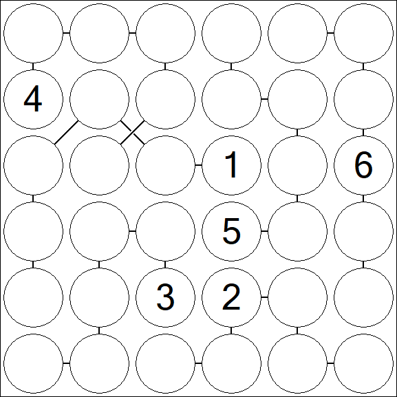 Chain Sudoku 6x6 - Difficile
