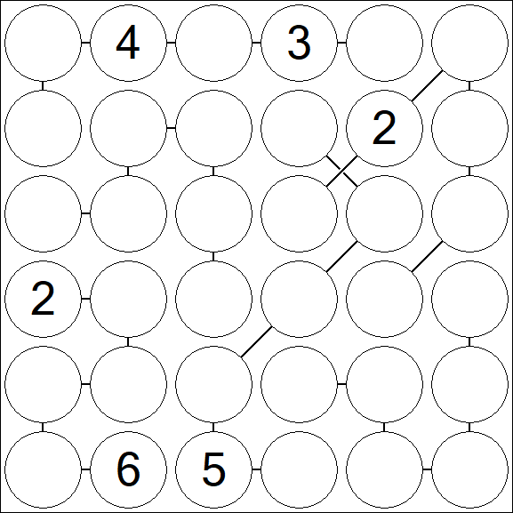 Chain Sudoku 6x6 - Difícil