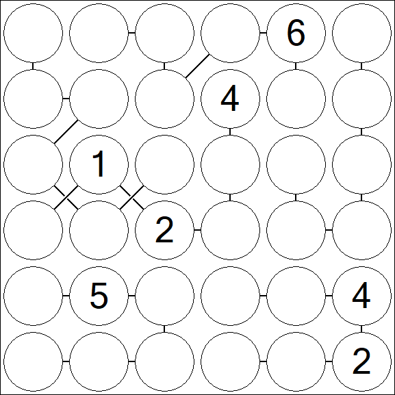 Chain Sudoku 6x6 - Difficile