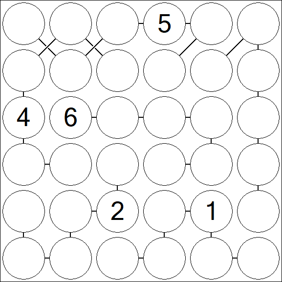 Chain Sudoku 6x6 - Difficile