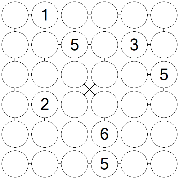Chain Sudoku 6x6 - Difficile