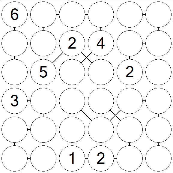 Chain Sudoku 6x6 - Difficile