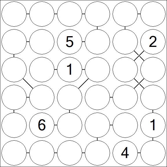 Chain Sudoku 6x6 - Difficile