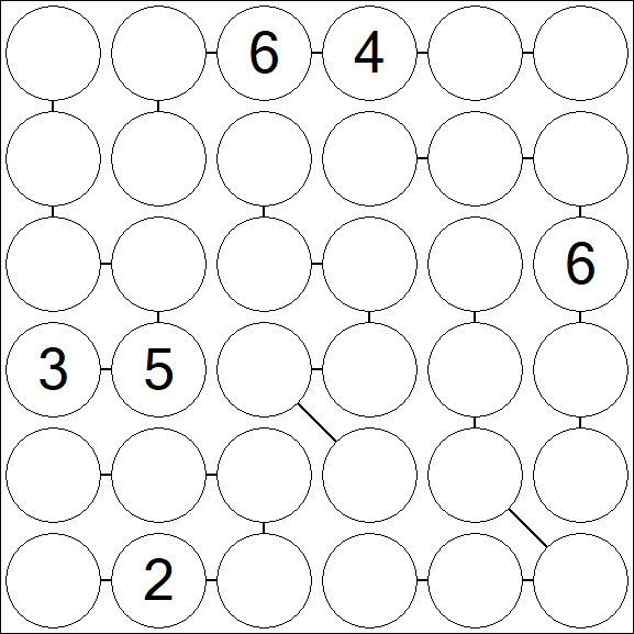 Chain Sudoku 6x6 - Difficile
