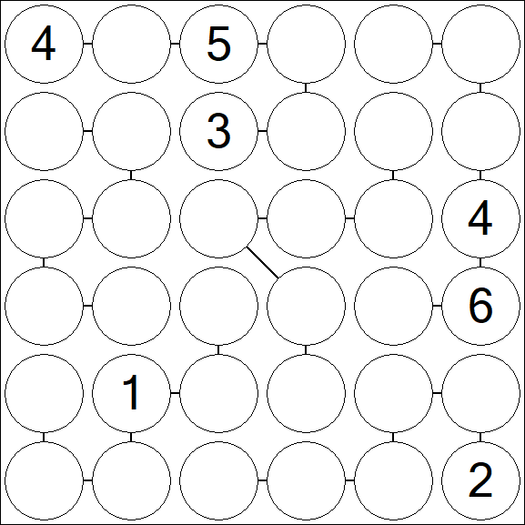 Chain Sudoku 6x6 - Difficile