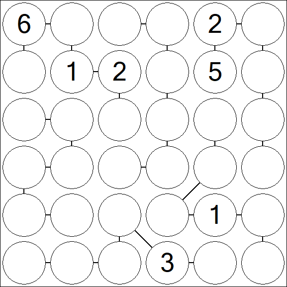 Chain Sudoku 6x6 - Difficile