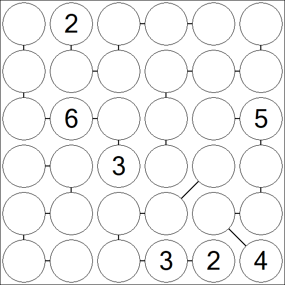Chain Sudoku 6x6 - Difficile