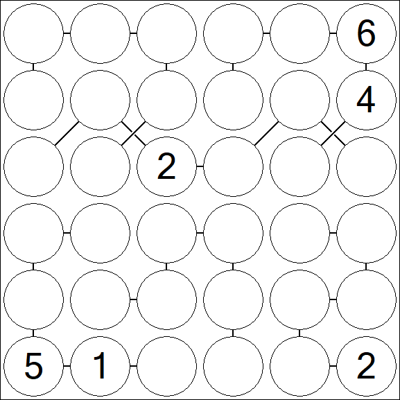 Chain Sudoku 6x6 - Difficile