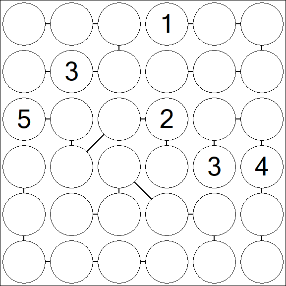 Chain Sudoku 6x6 - Difficile