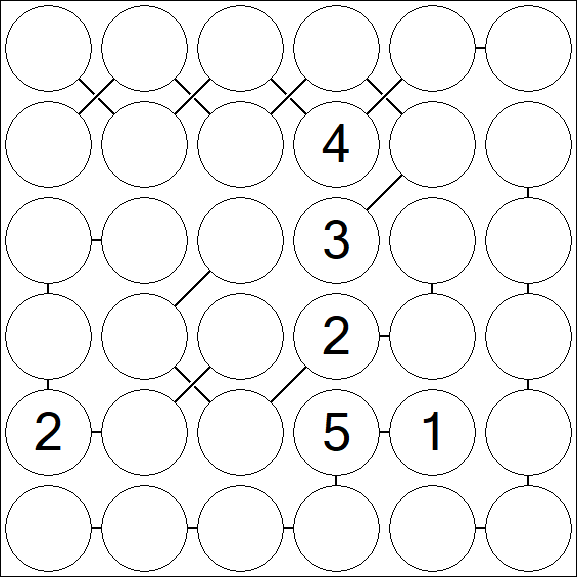 Chain Sudoku 6x6 - Hard