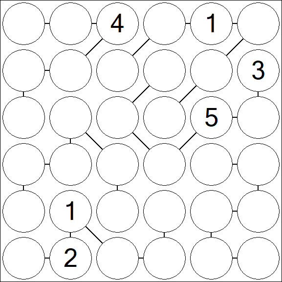 Chain Sudoku 6x6 - Difficile