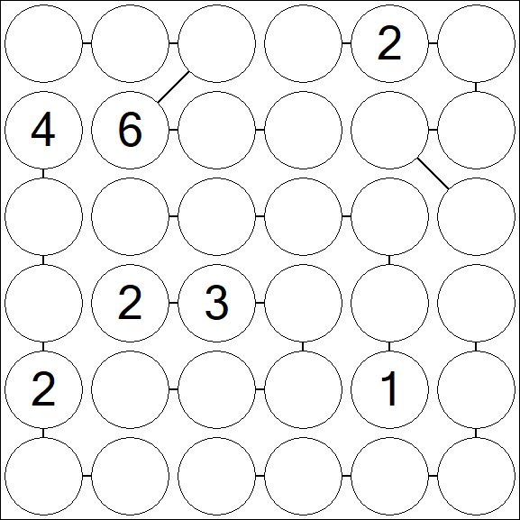 Chain Sudoku 6x6 - Hard