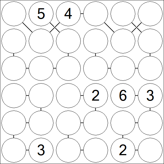 Chain Sudoku 6x6 - Difficile