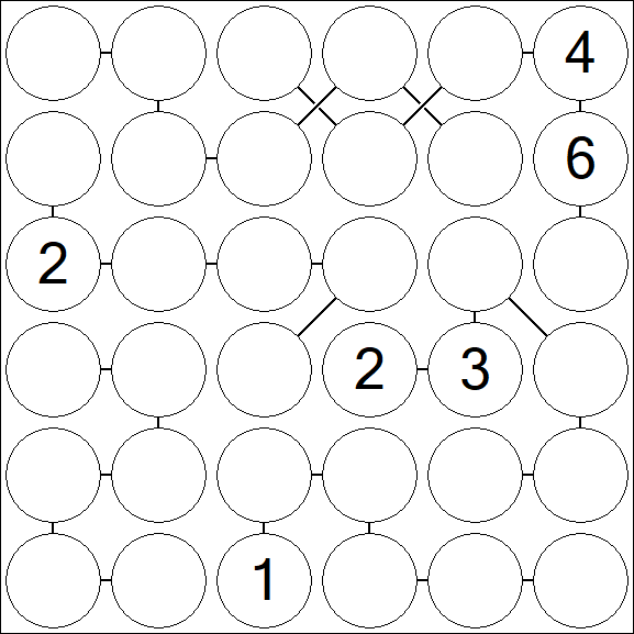 Chain Sudoku 6x6 - Difficile