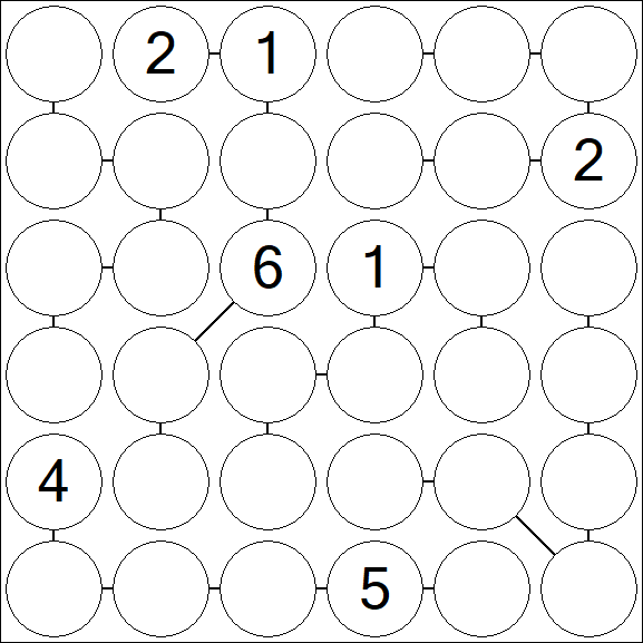 Chain Sudoku 6x6 - Difficile