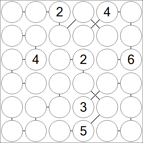 Chain Sudoku 6x6 - Difficile
