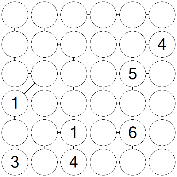 Chain Sudoku 6x6 - Difficile