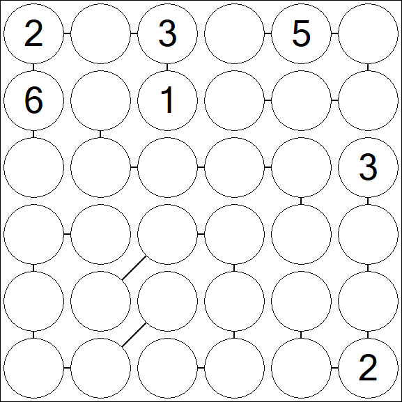 Chain Sudoku 6x6 - Difficile
