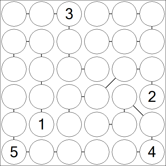 Chain Sudoku 6x6 - Difficile