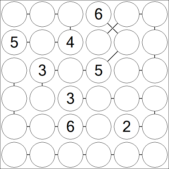 Chain Sudoku 6x6 - Difficile