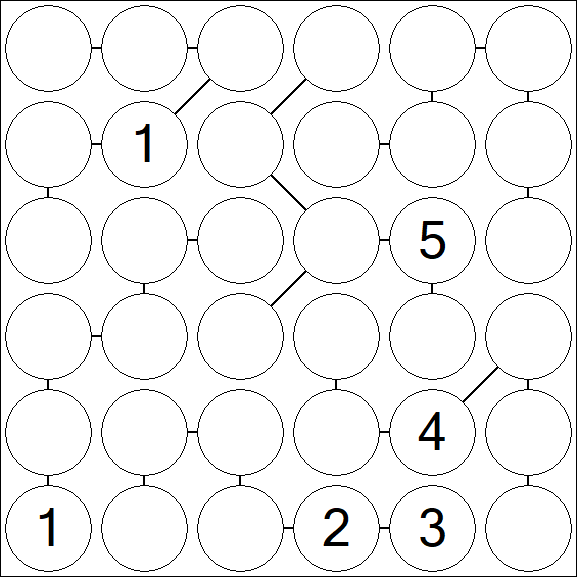 Chain Sudoku 6x6 - Difficile
