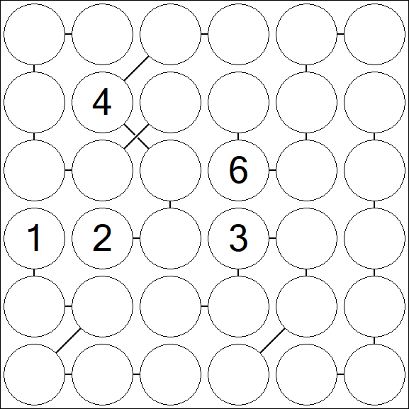 Chain Sudoku 6x6 - Difficile