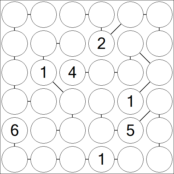 Chain Sudoku 6x6 - Difficile