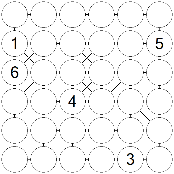 Chain Sudoku 6x6 - Difficile