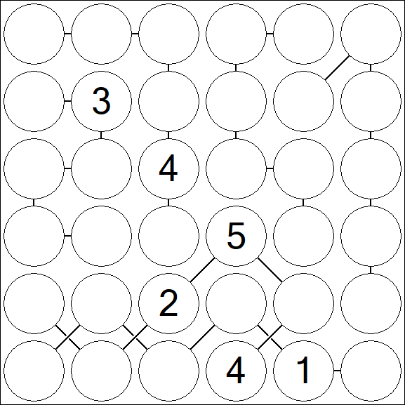 Chain Sudoku 6x6 - Difficile