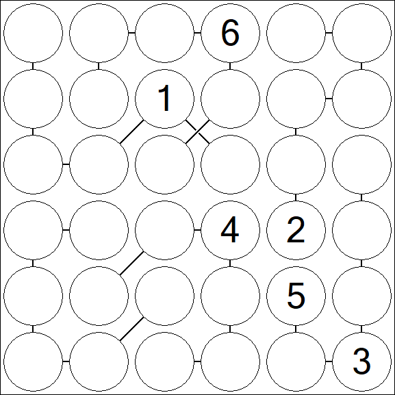 Chain Sudoku 6x6 - Difficile