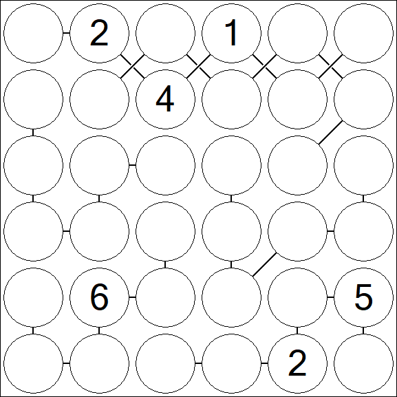 Chain Sudoku 6x6 - Difficile