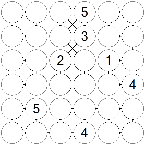 Chain Sudoku 6x6 - Difficile