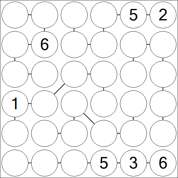 Chain Sudoku 6x6 - Difficile