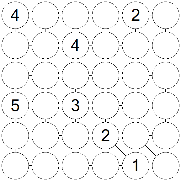 Chain Sudoku 6x6 - Difficile