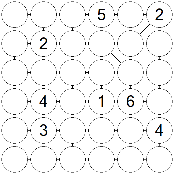 Chain Sudoku 6x6 - Difficile