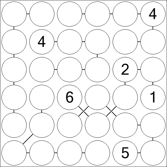 Chain Sudoku 6x6 - Difficile