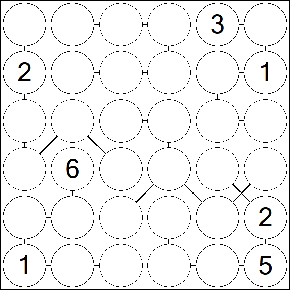 Chain Sudoku 6x6 - Difficile
