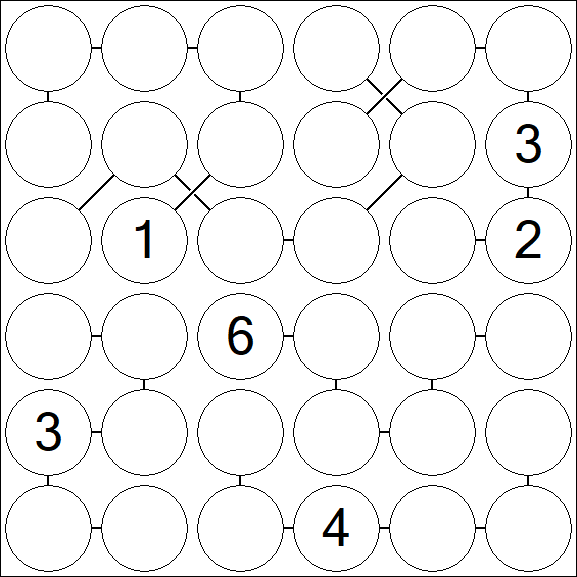 Chain Sudoku 6x6 - Difficile
