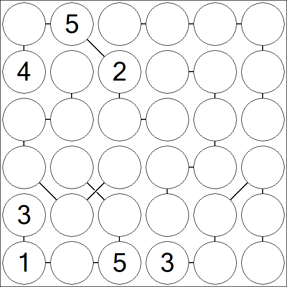 Chain Sudoku 6x6 - Difficile