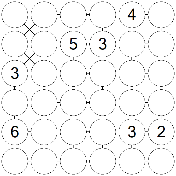 Chain Sudoku 6x6 - Difficile