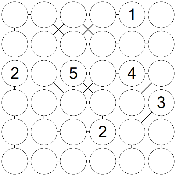 Chain Sudoku 6x6 - Difficile