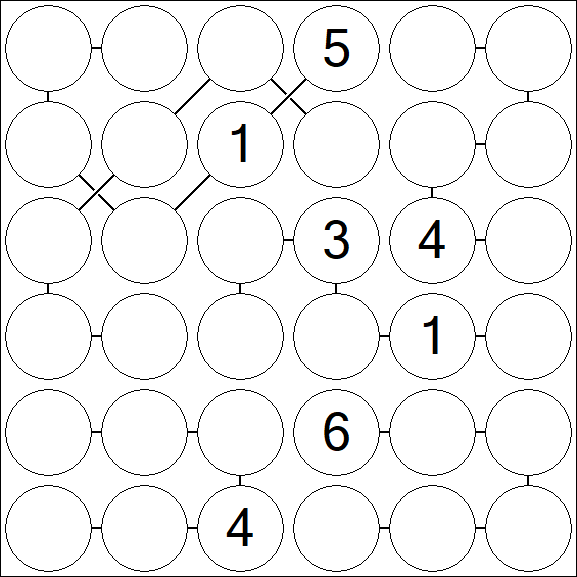 Chain Sudoku 6x6 - Difficile