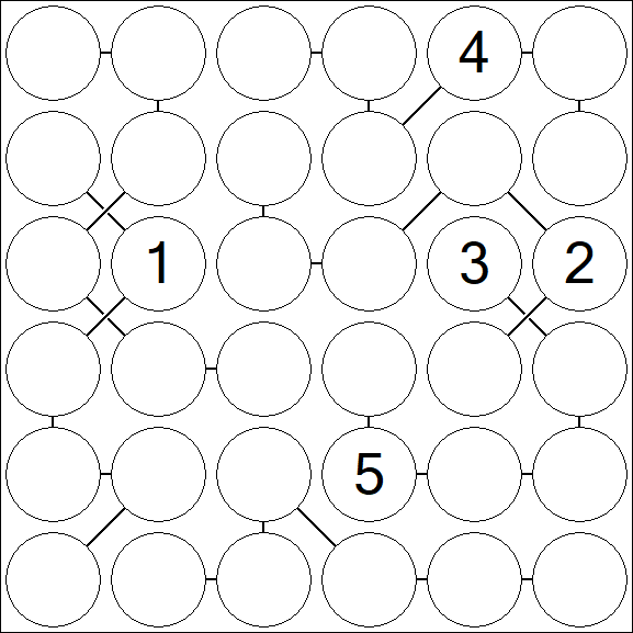 Chain Sudoku 6x6 - Difficile