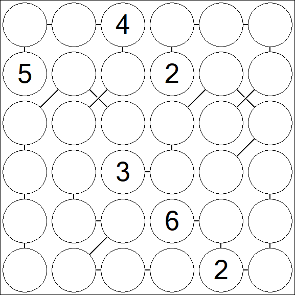 Chain Sudoku 6x6 - Difficile