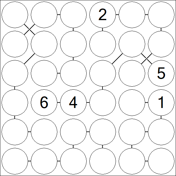 Chain Sudoku 6x6 - Difficile