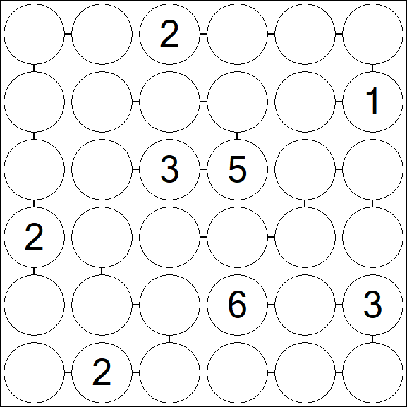 Chain Sudoku 6x6 - Difficile